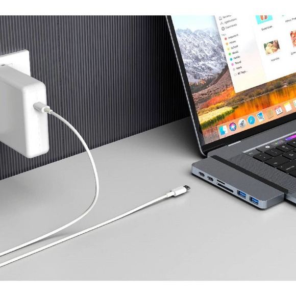 HyperDrive USB C Hub, Mac Type-C Dual Hub Adapter for MacBook Pro Air 13" 15" 16 - Picture 3 of 10